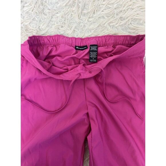 Champion Elite Vintage Y2K Hot Pink Track Pants Sz Medium Sweatpants Drawstring - Picture 3 of 10